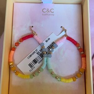 C & C rainbow hoop earrings